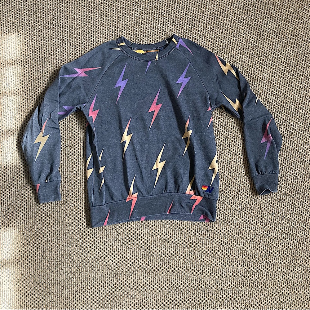 Aviator Nation Bolt Sweatshirt Multicolored Size Small